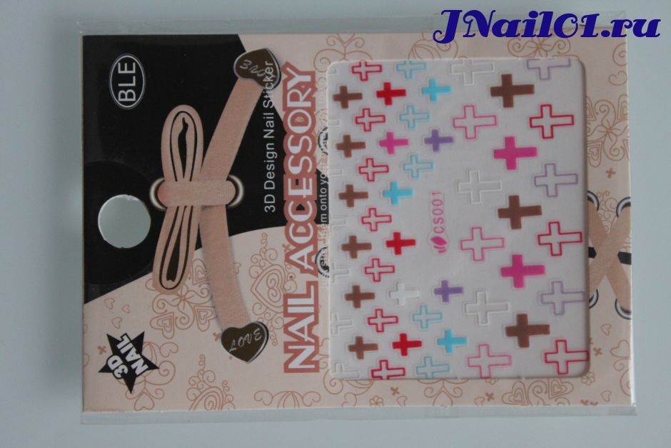 BLE 3D Nail Accessory Наклейки для ногтей "Кресты"
