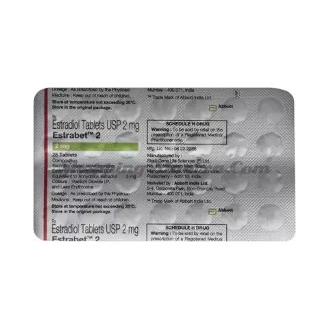 Эстрабет (Эстрадиол 2мг) Эббот Индия | Abbott India Estrabet Estradiol 2 mg