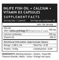 Рыбий жир Омега-3 (двойная сила) в капсулах Инлайф | INLIFE Fish Oil Omega 3 fatty acids (Double Strength) Supplement