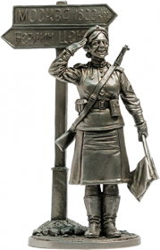 Военная регулировщица, ефрейтор Красной Армии. 1945 г. СССР (олово)