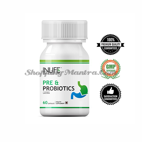 Синбиотик (комбинация пре- и пробиотика) в капсулах Инлайф | INLIFE Prebiotics and Probiotics Supplement