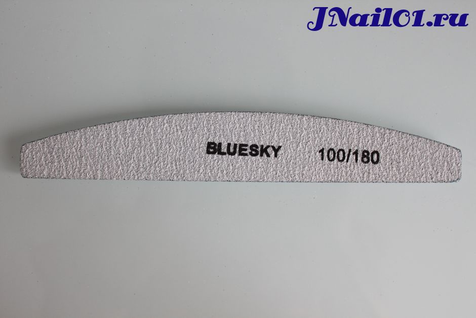 Bluesky, пилка лодка для искусственных ногтей 100/180 грит серая