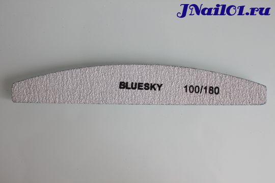 Bluesky, пилка лодка для искусственных ногтей 100/180 грит серая