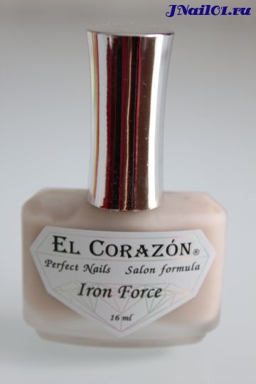 El Corazon Iron Force (Железная сила- матовый укрепитель ногтей) №432, 16 мл