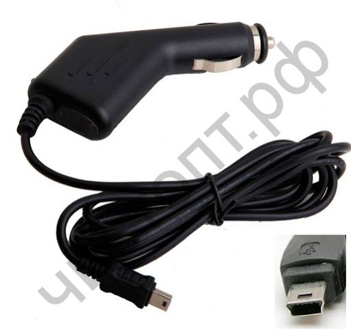 Шнур питания в прикур. для автовидеорегистрат (навигат) (5V/1000 mA/mini USB) CAU30 (1021) 3метра