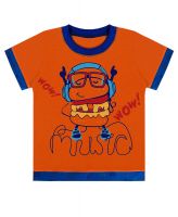79692-МЛ17 Оранжевая футболка для мальчика Радуга дети