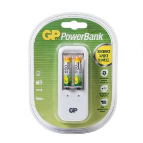 Зарядное устройство GP PowerBank и 2 аккумулятора по 650mAh