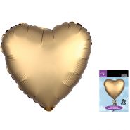 Сердце, золото, сатин, люкс  18"/ 46 см, Anagram