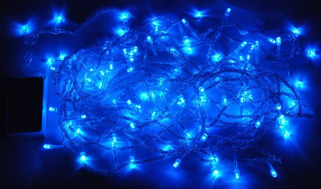 Светодиодная гирлянда 140 LED, 9,5м, синий