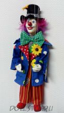 Кукла-марионетка Клоун  - Klaun  (Чехия, Praha, Hand Made, авторы  Ивета и Павел Новотные)