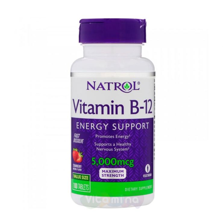 Natrol Быстрорастворимый Витамин B12 5000 мкг, 100 табл.