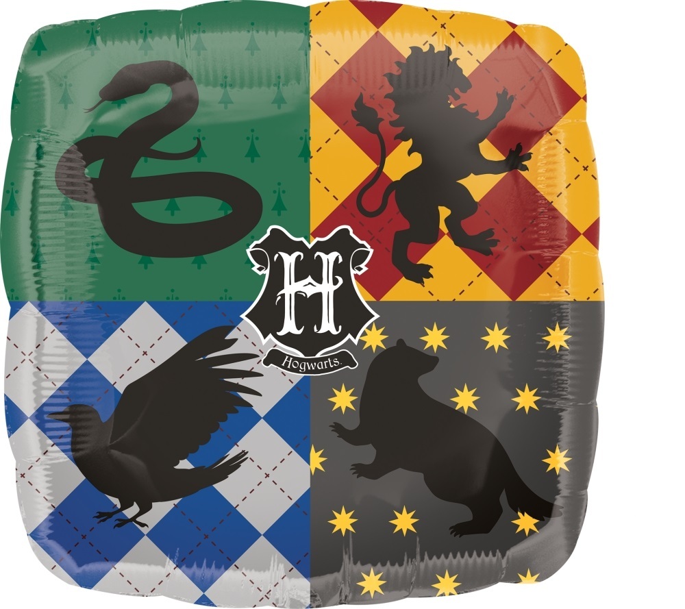 Герб Хогвартса Гарри Поттер квадратный шар фольгированный с гелием