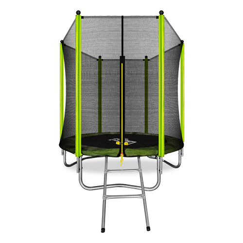 Батут Arland 6FT с внешней страховочной сеткой и лестницей (Light green)