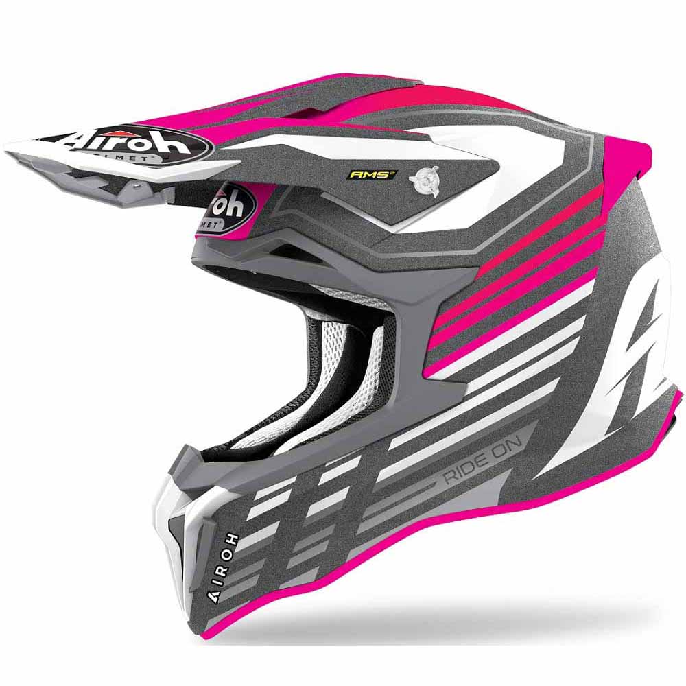 Airoh Strycker Shaded Pink Matt шлем для мотокросса и эндуро