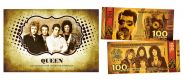 100 рублей - QUEEN (золото). Памятная банкнота в буклете.