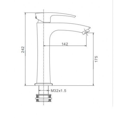 Смеситель для раковины под чашу Gappo G1007-72