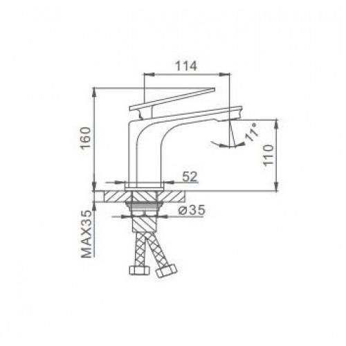 Смеситель для раковины Frap F1058