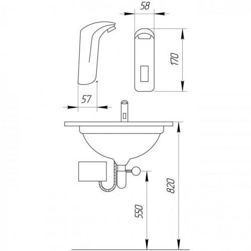 Сенсорный смеситель для раковины Frap F511-1