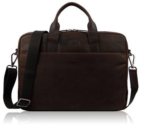 Кожаная деловая сумка Klondike Digger Mavis, темно-коричневая