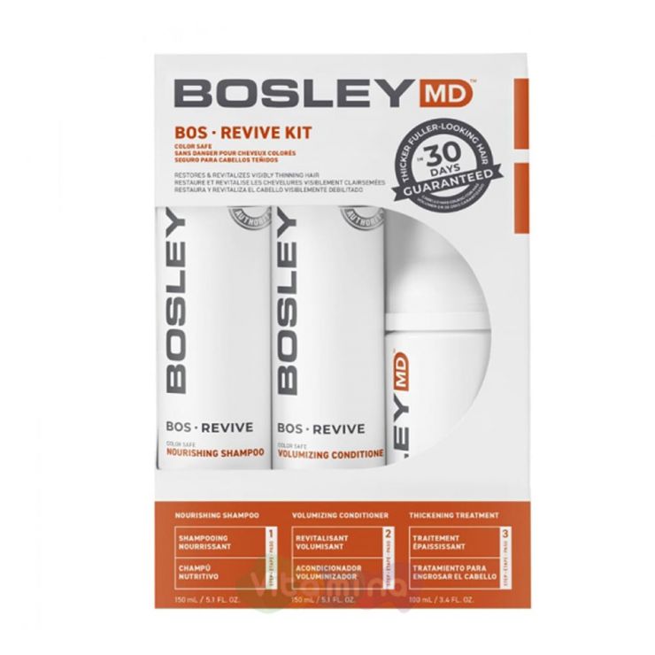 BOSLEY MD Набор для окрашенных волос от выпадения и для стимуляции роста (ШАМПУНЬ, КОНДИЦИОНЕР, УХОД) BOSRevive Color Safe Starter Pack