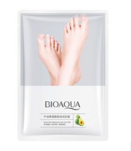 Восстанавливающая маска-носочки для ног с маслом авокадо «BIOAQUA».(65952)