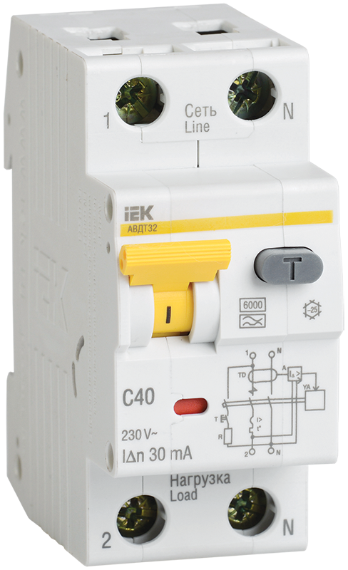 Автоматический выключатель дифференциального тока IEK MAD22-5-032-C-30