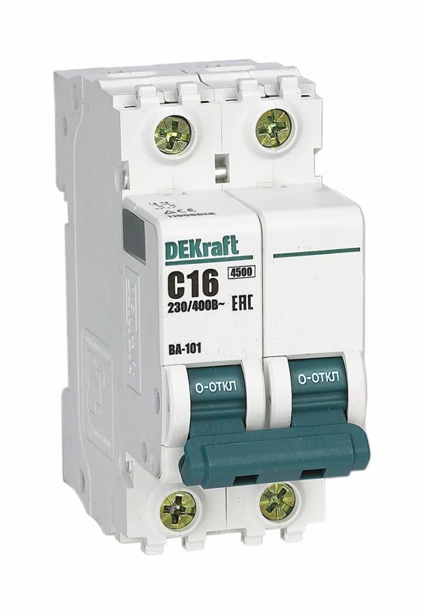 DEKraft автоматический выкл. ВА-101 3P  16А х-ка D 4,5кА