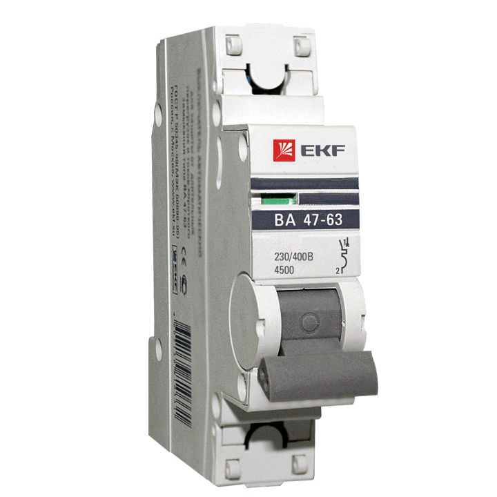 EKF Автоматический выключатель ВА47-63, 1P 2А (D) 4,5kA EKF PROxima