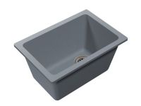 Кварцевая подстольная мойка Ewigstein EW2540 Серый металлик