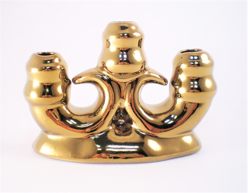 Подсвечник тройной (керамика, под золото)