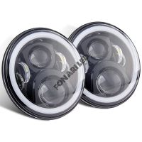 Светодиодные фары 7" дюймов MAIN-65W Black