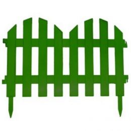 Забор для клумб №4, 300 х 28 см, 7 Секций, цвет Зелёный