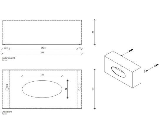 Диспенсер для бумажных полотенец Decor Walther KB 08123 схема 2