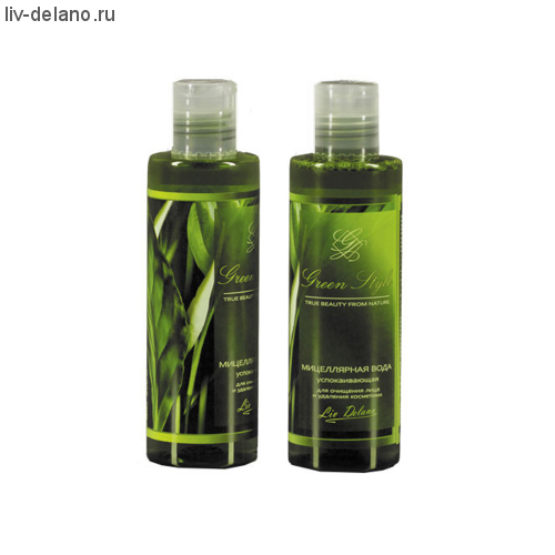 Мицеллярная вода успокаивающая для очищения лица и удаления косметики, 200мл Green Style