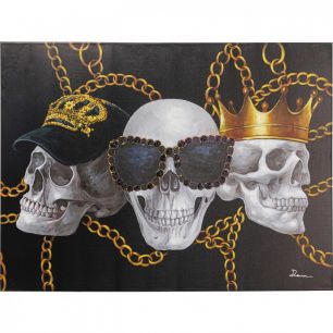 Картина Skull, коллекция "Череп" 120*90*4, Полиэстер, Акрил, Черный