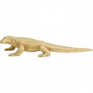 Статуэтка Komodo dragon, коллекция "Комодский варан" 32*55*167, Стекловолокно, Золотой