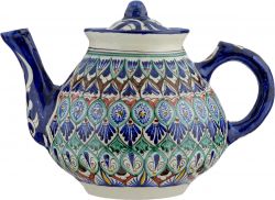 Чайник узбекский Риштан, 2 литра, ручная работа