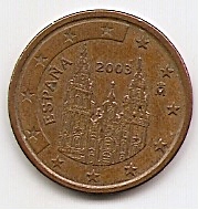 5 евроцентов Испания 2003 регулярная из обращения