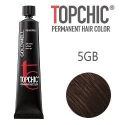 Goldwell Topchic 5GB - Стойкая краска для волос - Золотой светлый коричневый золотисто-бежевый 60 мл.