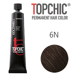Goldwell Topchic 6N - Стойкая краска для волос - Темно-русый 60 мл.