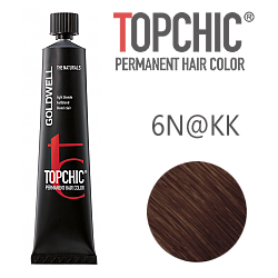 Goldwell Topchic 6N@KK - Стойкая краска для волос Темный блонд с интенсивно-медным сиянием 60 мл