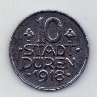 10 пфеннигов 1918 Дюрен SD Германия