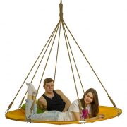 Подвесной мега гамак кровать для дачи желтый