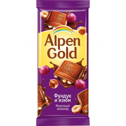 Шоколад Alpen Gold Фундук изюм