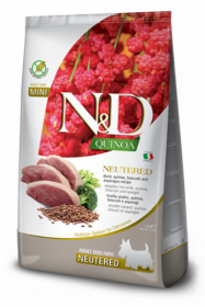 N&D Dog Quinoa Duck Neutered Adult Mini (Утка+киноа,брокколи и спаржа для стерилизованных собак мелких пород)