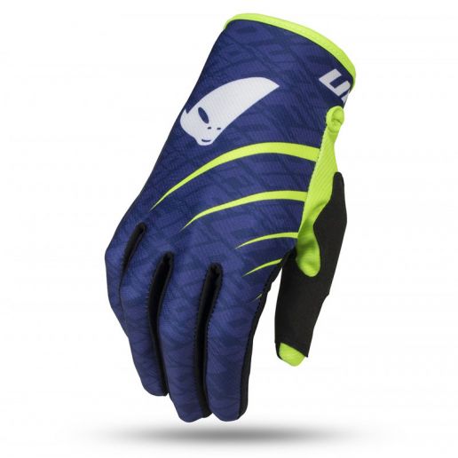 UFO Skill Indium Glove Blue/Neon Yellow перчатки для мотокросса, синие