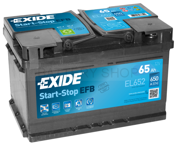 Exide Start-Stop EFB 65 Ah 650 A EL652