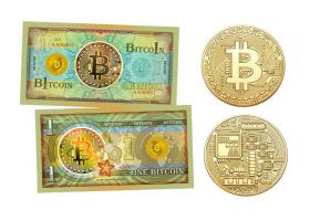 BitCoin. Набор монета + банкнота Oz