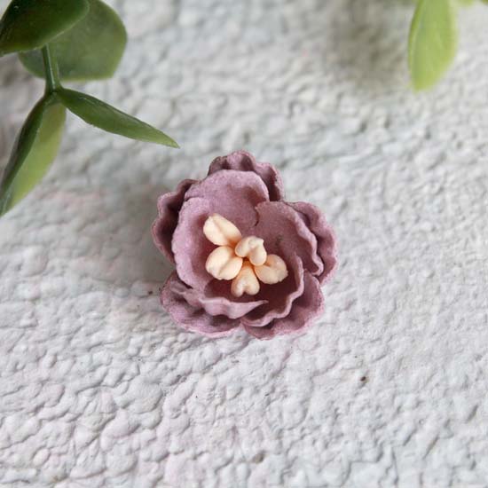Цветок 2 см. плотный тканевый, пыльная роза