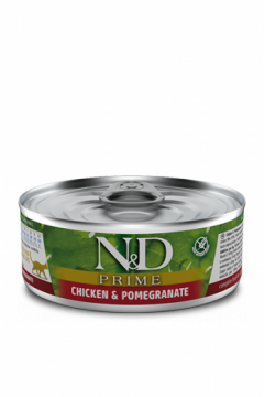 N&D CAT PRIME CHICKEN&POMEGRANATE (Курица с Гранатом для кошек) 80г.